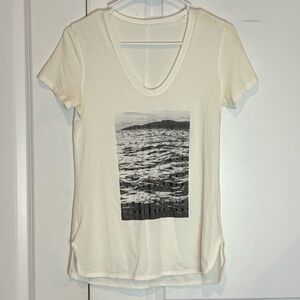 Lululemon Circadian White V-neck Short Sleeve Graphic Pima Cotton Tee 4